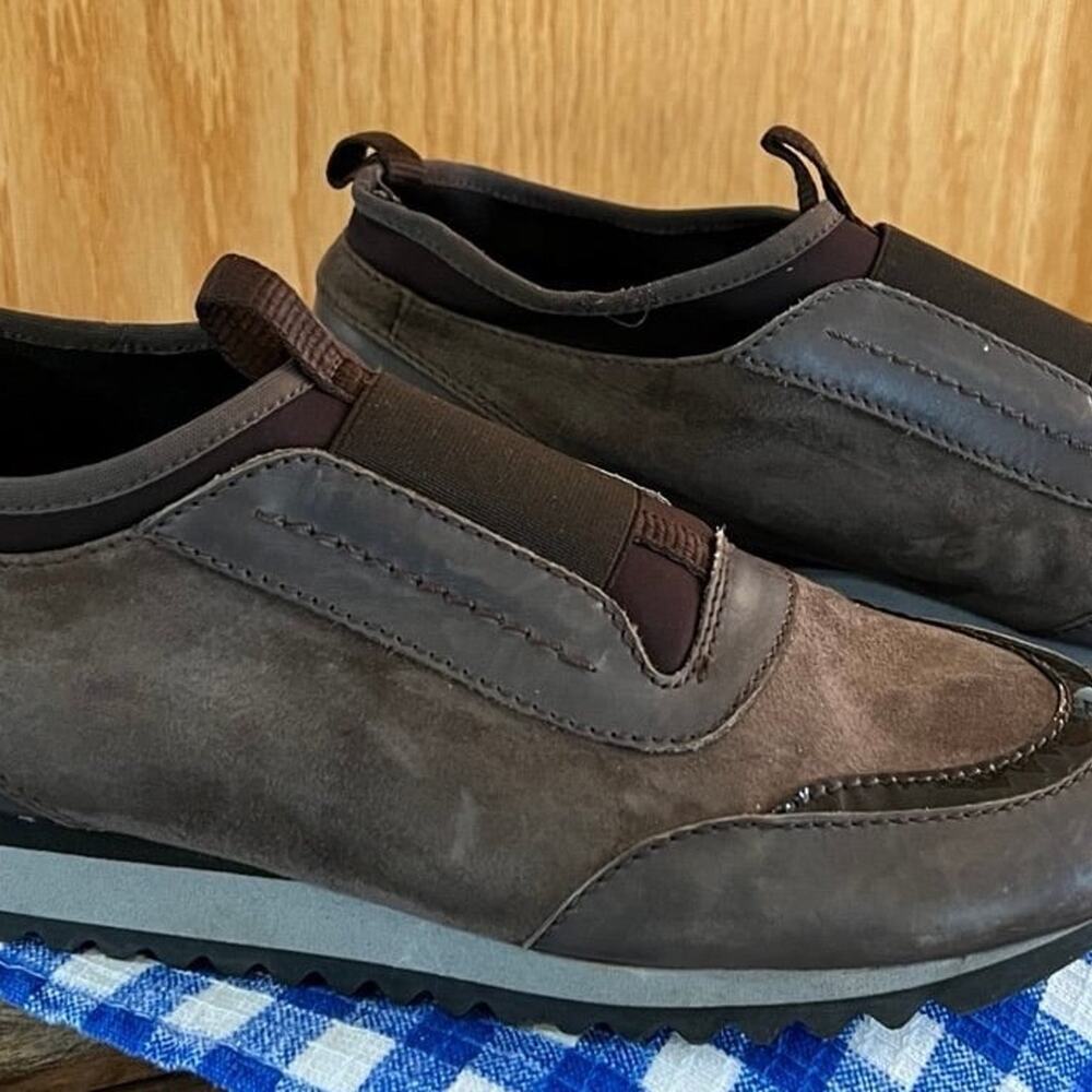 RAPHAEL brown soft leather and suede, women's size 8-8.5